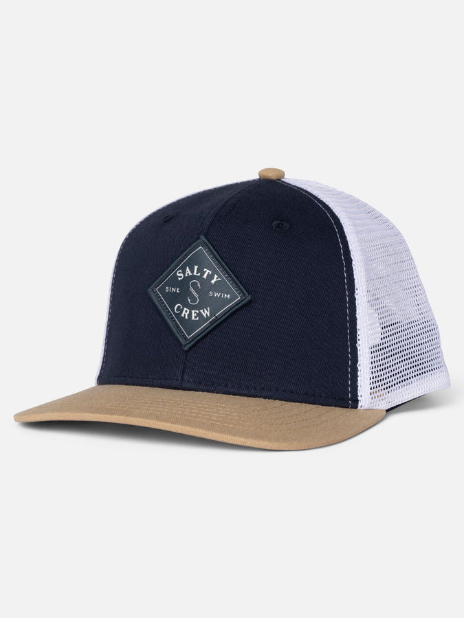 Salty Crew Sealine Retro Trucker Hat Summer 2026 | NAVY KHAKI