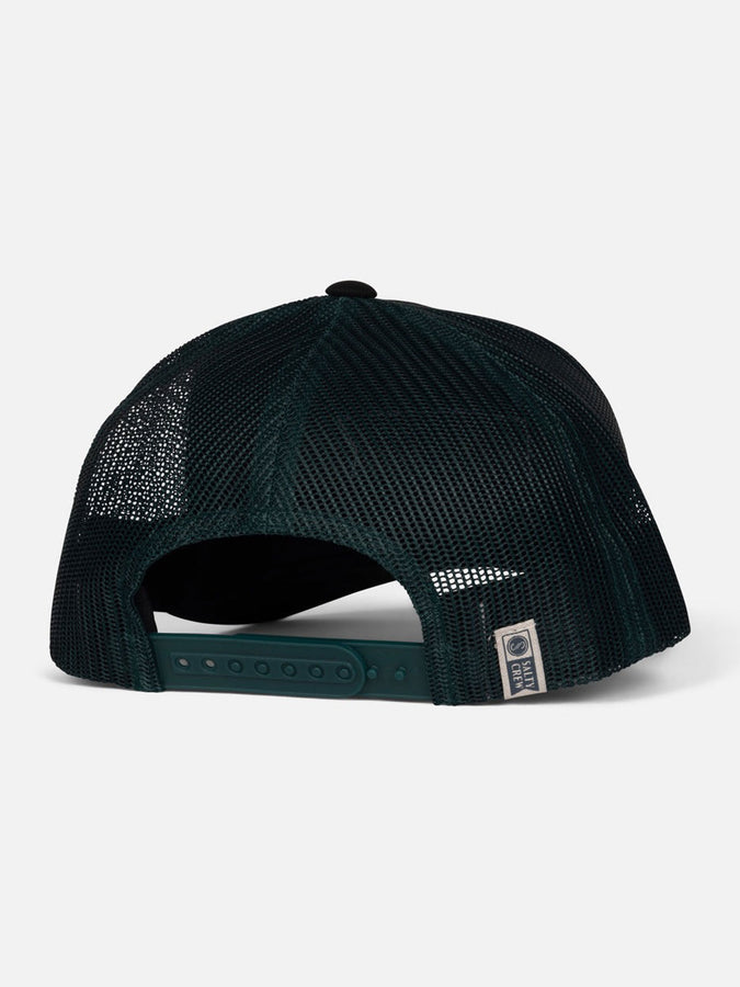 Salty Crew Pinnacle 2 Retro Trucker Hat | BLACK/HYDRO