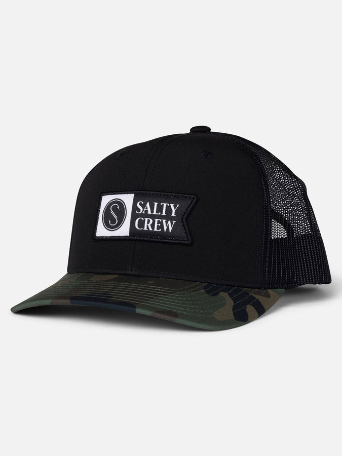 Salty Crew Pinnacle 2 Retro Trucker Hat | CAMO/BLACK