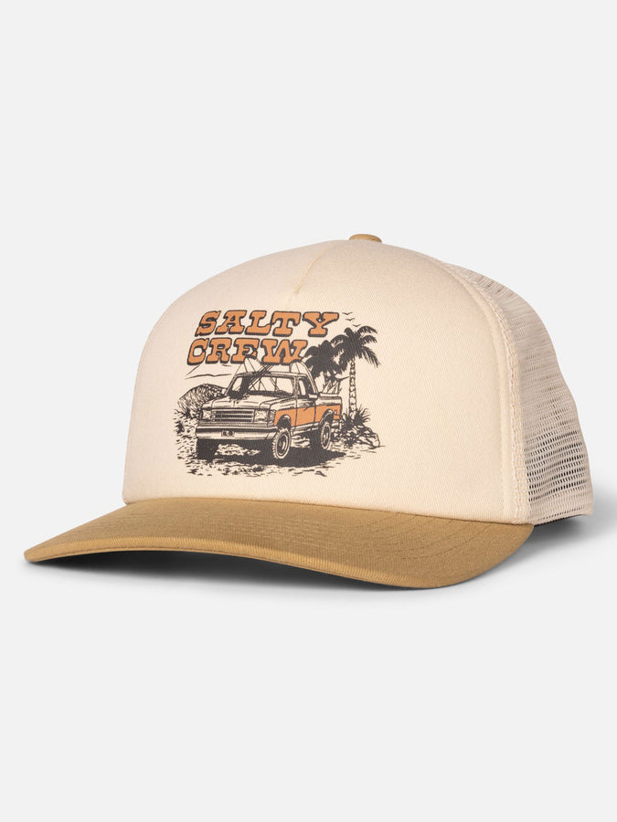 Salty Crew Good Times Trucker Hat | OFF WHITE/KHAKI