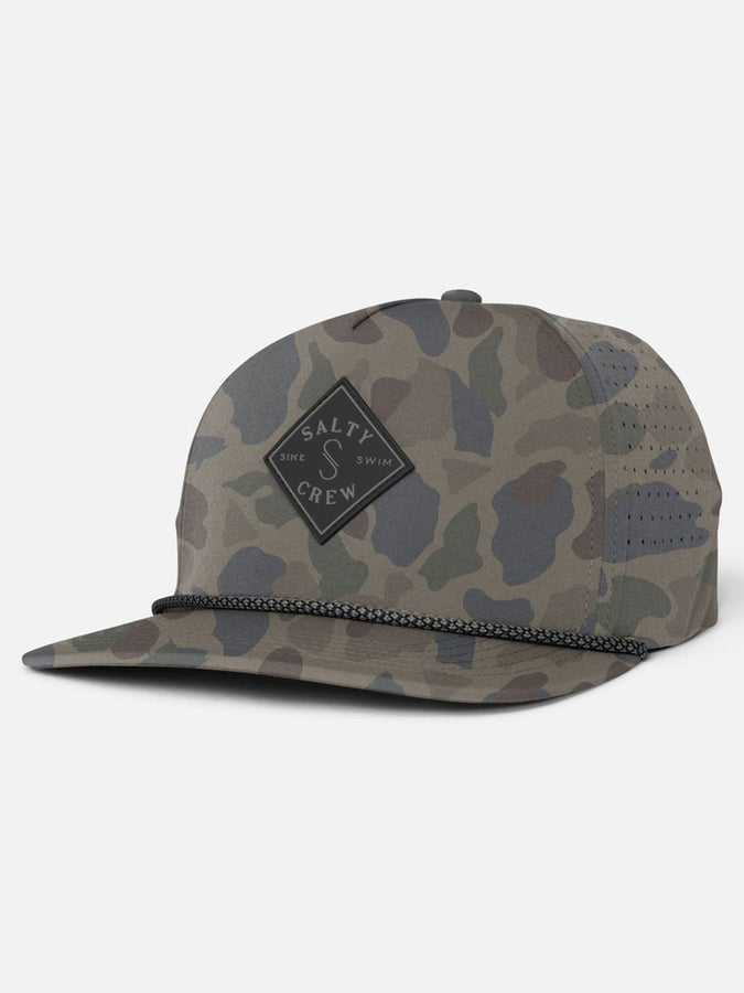 Salty Crew Long Range Snapback Hat Summer 2026 | SAND CAMO