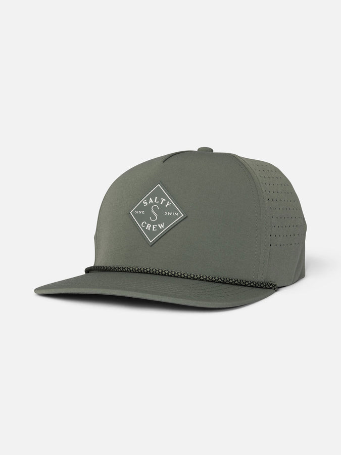 Salty Crew Long Range Snapback Hat Summer 2026 | WASHED GREEN
