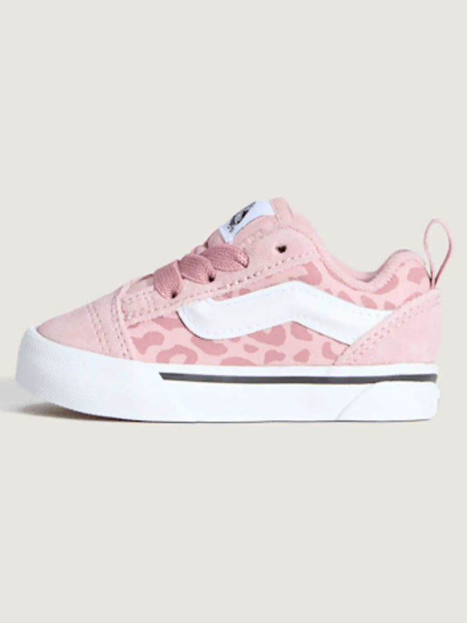 Vans Knu Skool Elastic Lace Leopard Misty Mauve Shoes (Kids 0-7) Spring 2026 |LEOPARD MISTY MAUVE (FPR)