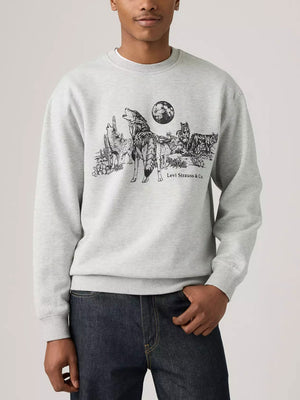 ダルクスポーツ　Alpha Wolf London Crewneck Wolves Forever London Unisex Crewneck in Wolf Gray – DarcSport