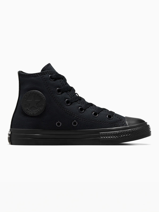 Converse Ctas Hi Black Monochrome Shoes | BLACK MONOCHROME