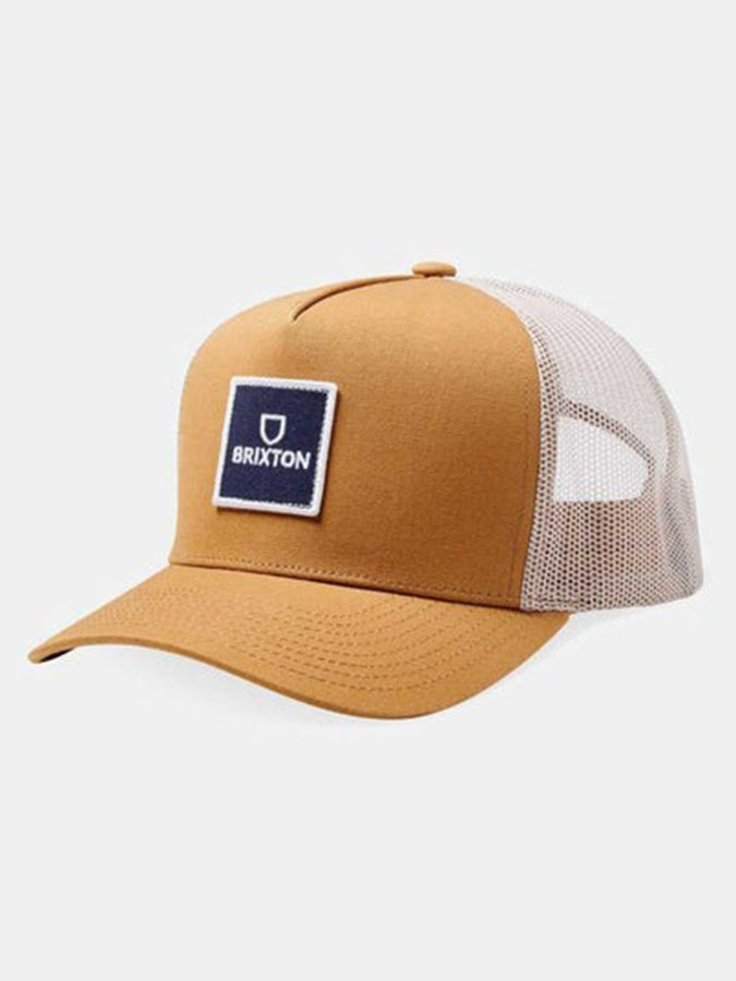 Brixton Alpha Block Netplus Trucker Hat | COPPER / OFF WHITE