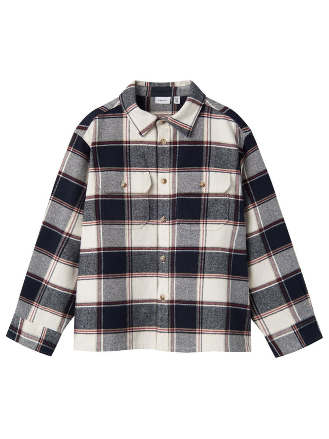 Name It Tamol Long Sleeve Buttondown Shirt Spring 2026 | NAVY BLAZER