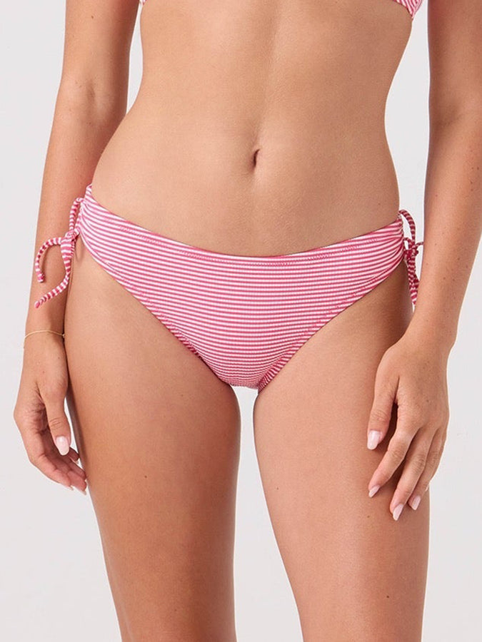 Roxy Good Vibes Hipster Lace Full Bikini Bottom Summer 2026 | PINK WHITE (PWT)