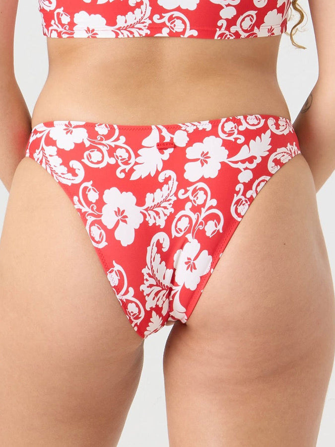 Roxy Days Of Summer Hipster Moderate Bikini Bottom Summer 26 | IVORY RED (IRE)