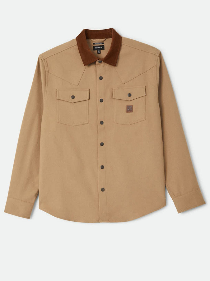 Brixton Bowery Builders Ranch Performance L/S Buttondown Shirt Fall 2026 | KHAKI/BROWN
