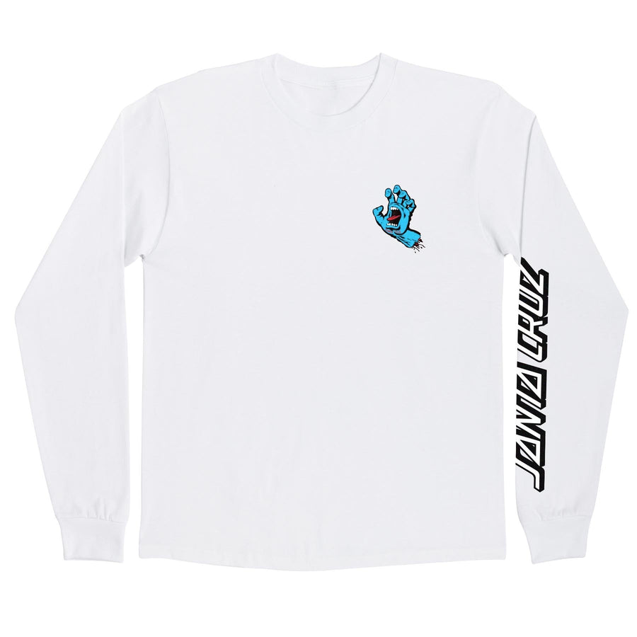 Santa Cruz Screaming Hand Long Sleeve T-Shirt Fall 2025 | WHITE