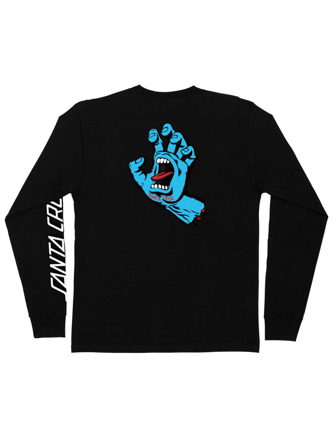 Santa Cruz Screaming Hand Long Sleeve T-Shirt Fall 2025 | BLACK