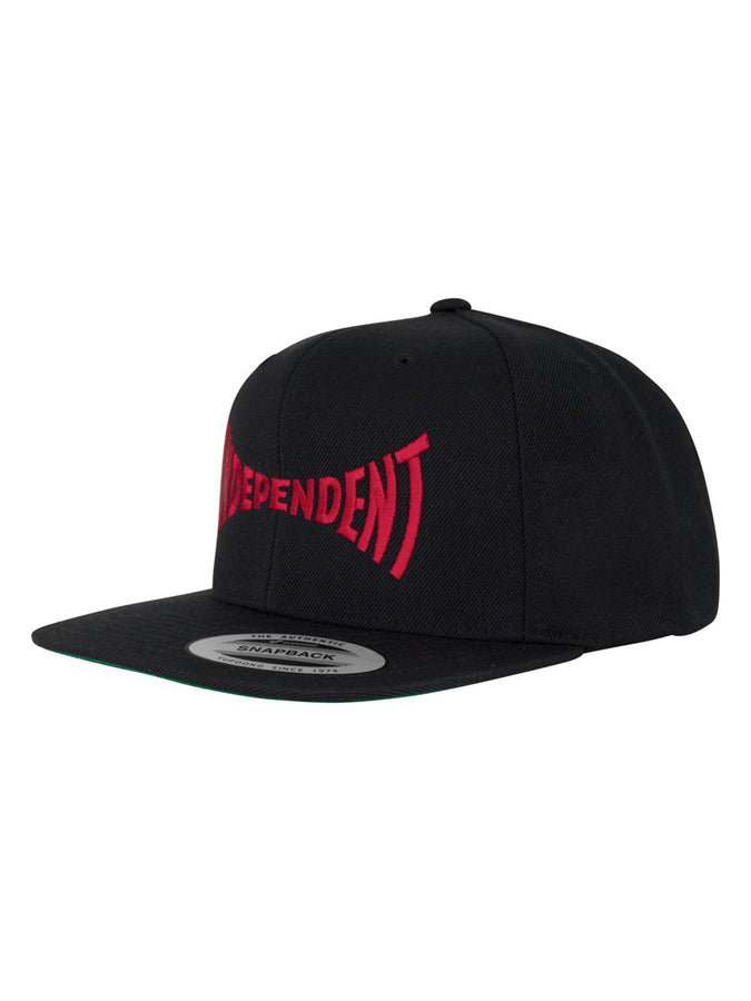 Independent Span Embroidery Snapback Hat | BLACK/DARK RED