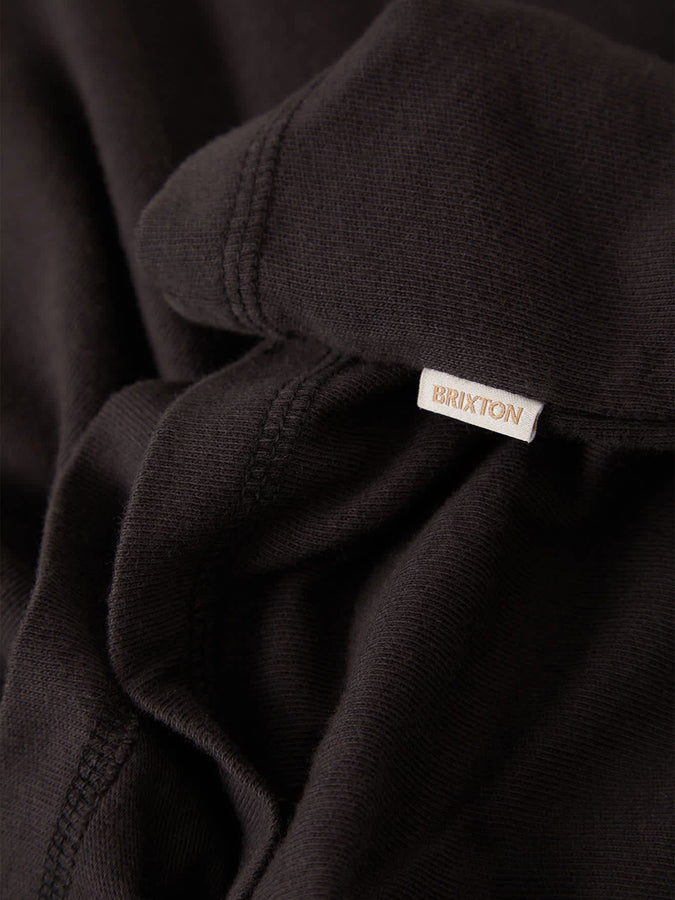 Brixton Carefree Organic Garment Dye Cropped Henley T-Shirt Fall 2026 | BLACK