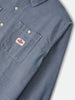Brixton Trademark Blue Chambray Micro Stripe L/S Buttondown Shirt Fall 2026