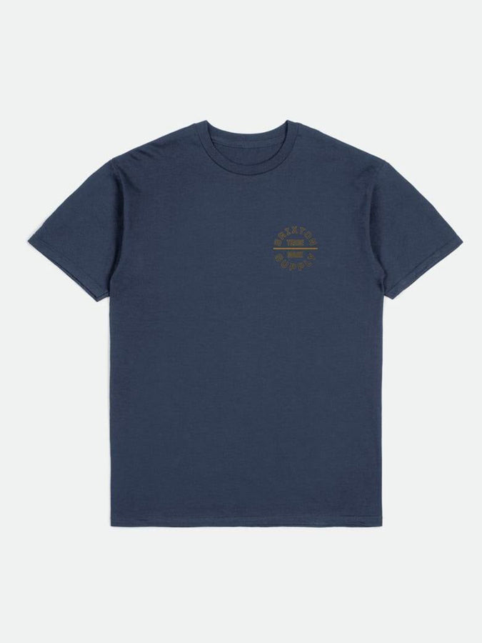 Brixton Oath V T-Shirt Spring 2024 | WASHED NAVY/GOLD/CHARCOAL
