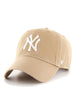 47 MLB Clean Up Khaki/White New York Yankees Hat