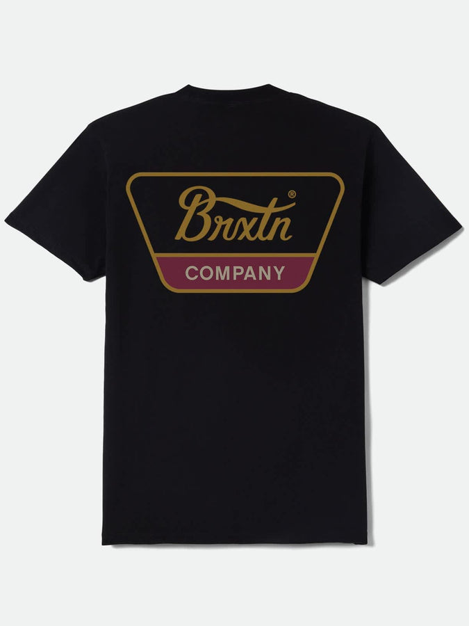 Brixton Linwood T-Shirt Fall 2026 | BLACK/METAL BRONZE/RED MHGN
