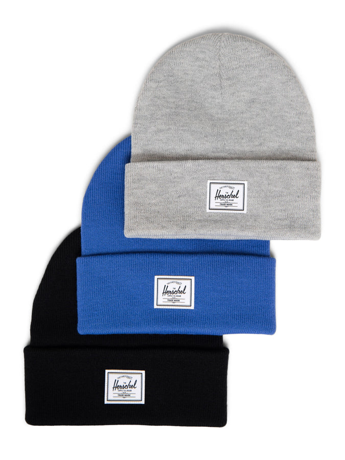 Herschel Elmer 3 Pack Beanie Winter 2027 | HTR LHT GRY/BLK/DZN BL (08232)