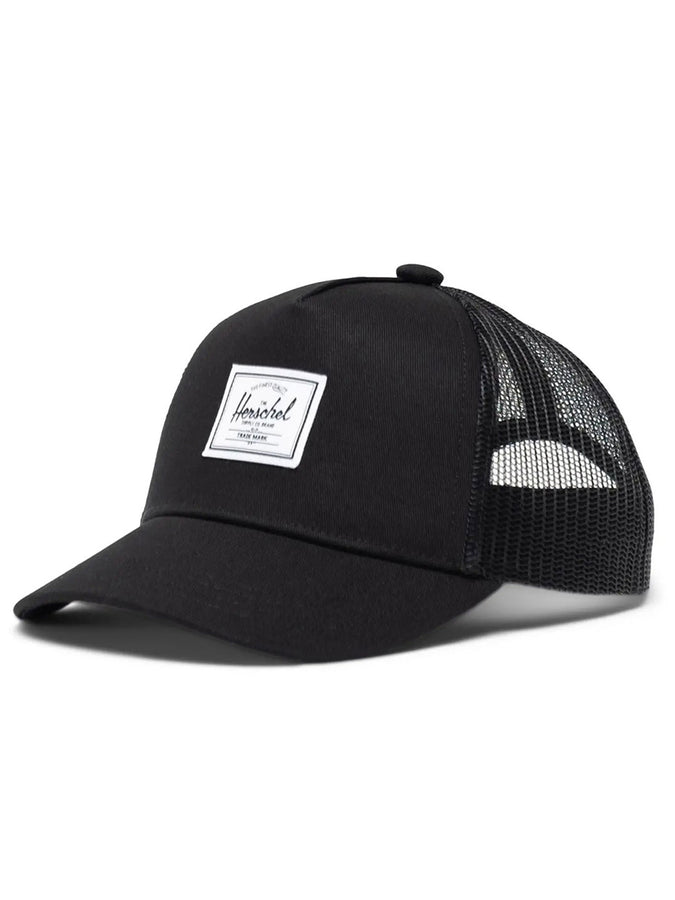 Herschel Whaler Cotton Mesh Strapback Hat | BLACK (00001)