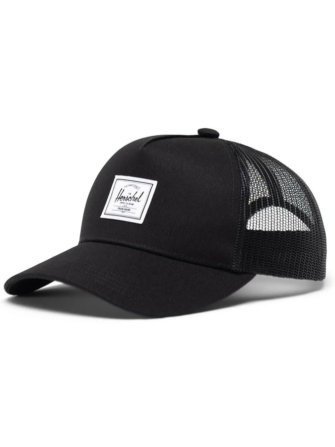 Herschel Whaler Cotton Mesh Strapback Hat | BLACK (00001)