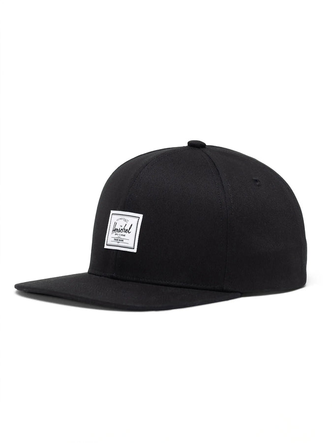 Herschel Whaler 6 Panel Strapback Hat | BLACK (00001)