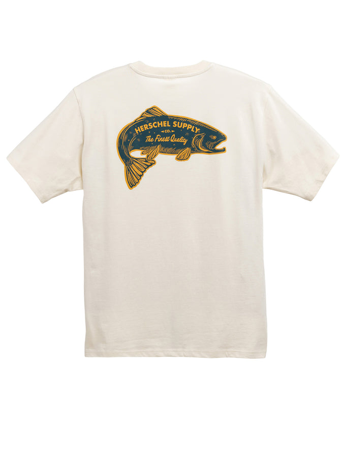 Herschel Linout Fish T-Shirt | VINTAGE WHITE (06726)
