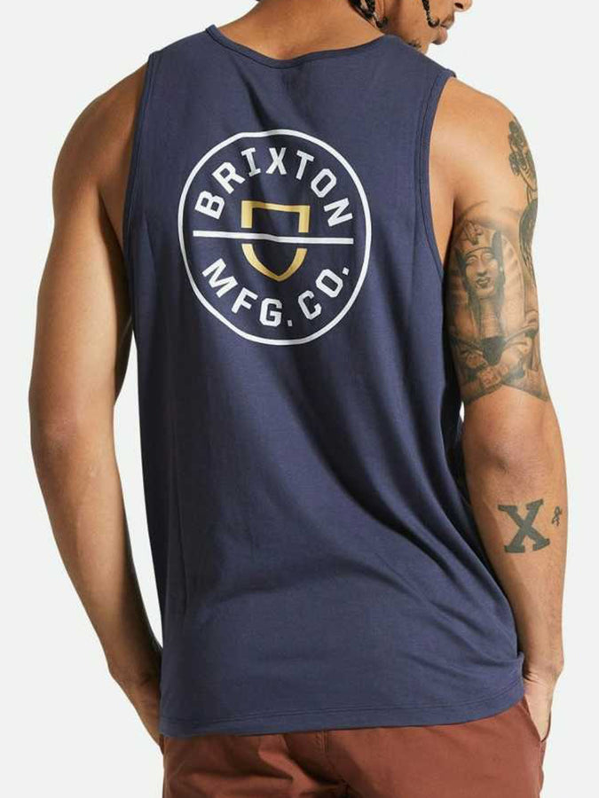 Brixton Crest Tank Top Summer 2024 | WASHED NAVY / OFF WHITE