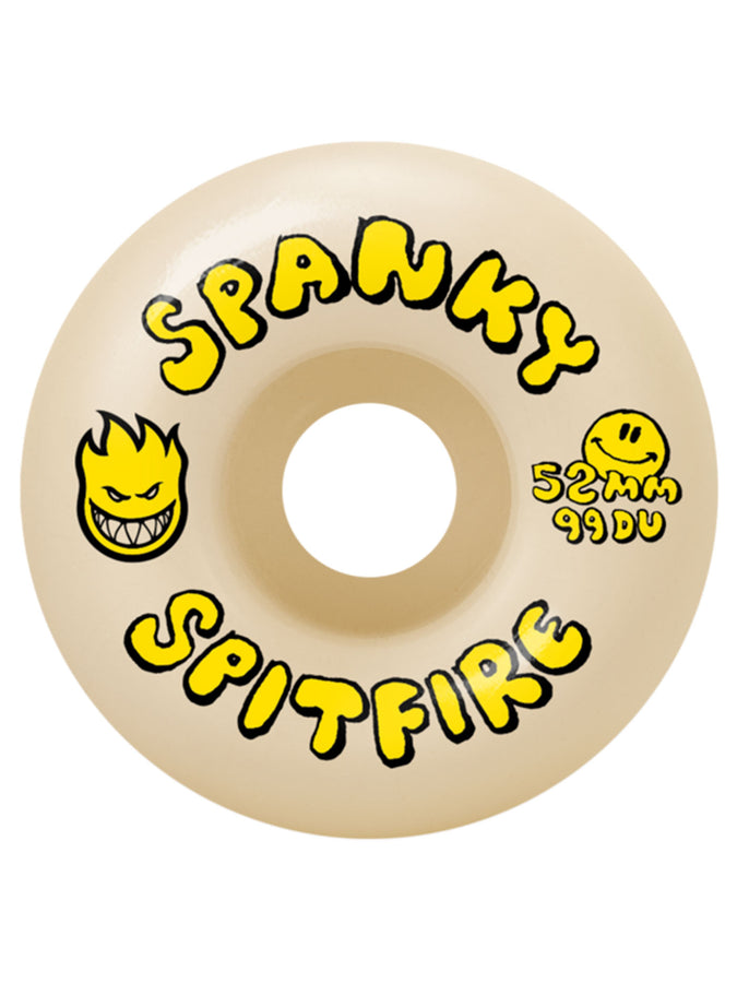 Spitfire F4 Classic Spanky Happy 52mm Skateboard Wheels | NATURAL