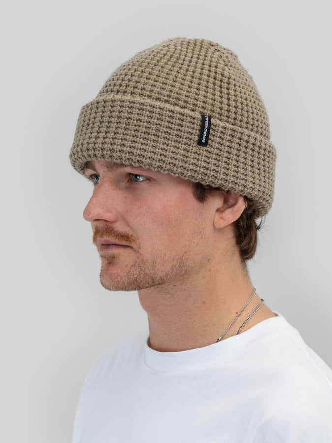 Beyond Medals Waffle Beanie | BEIGE