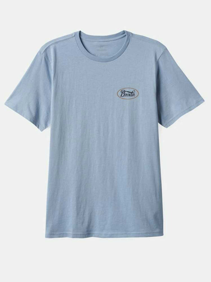 Brixton Parsons Short Sleeve T-Shirt Summer 2024 | DUSTY BLUE / WASHED BLACK / STONE