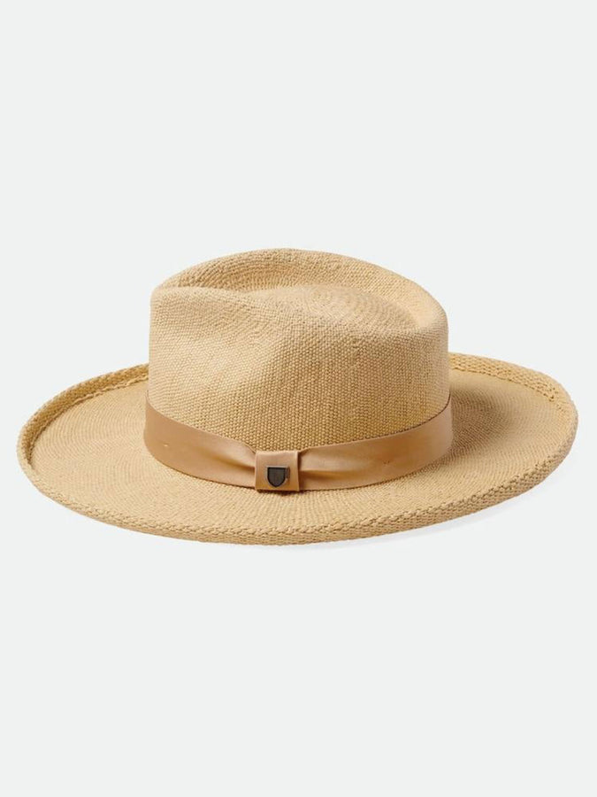 Brixton Victoria Women Straw Fedora Hat | NATURAL/OAT MILK