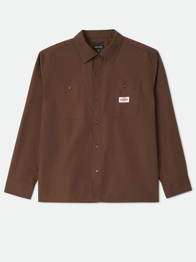 Brixton Trademark Long Sleeve Buttondown Shirt Automne 2026 | WALNUT BROWN