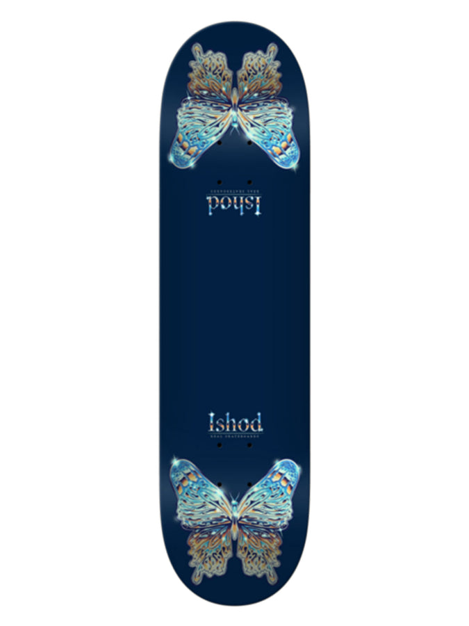 Real Ishod Mariposa Chrome Redux Twin Tail Skateboard Deck | NAVY