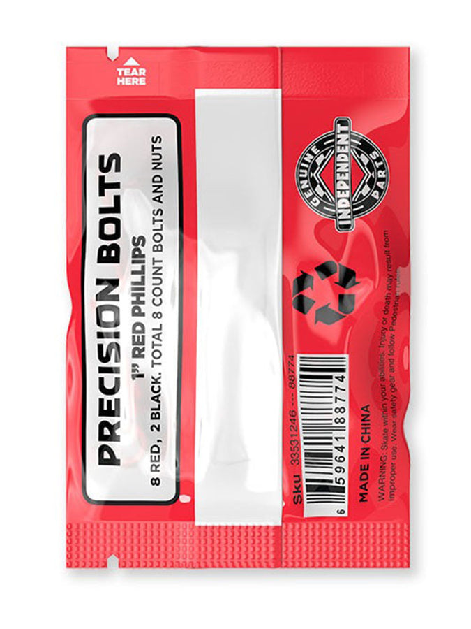 Independent Precision Phillips Red/Black 1'' Bolts | RED/BLACK