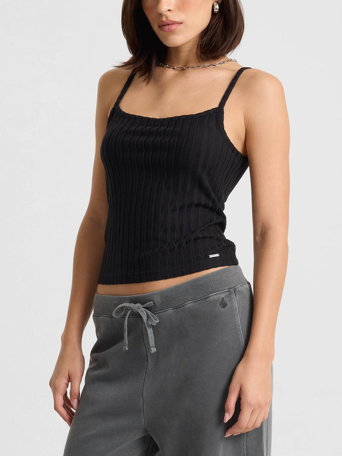 Volcom Lived In Rib Tank Top Spring 2026 | VINTAGE BLACK (VNBLK)