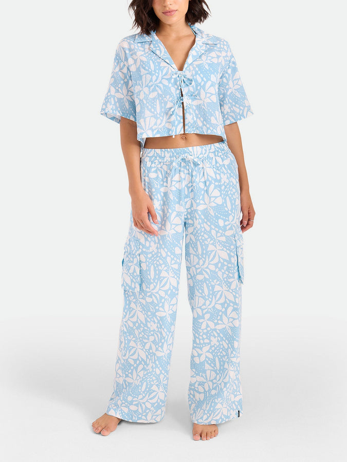 Volcom Tied Up Crop Short Sleeve Buttondown Shirt Spring 2026 | SUMMER SONG (S1N)