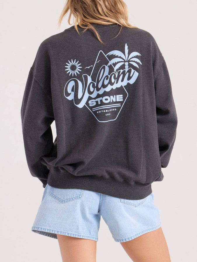 Volcom Levy Crewneck Sweatshirt Spring 2026 | VINTAGE BLACK (VBK)