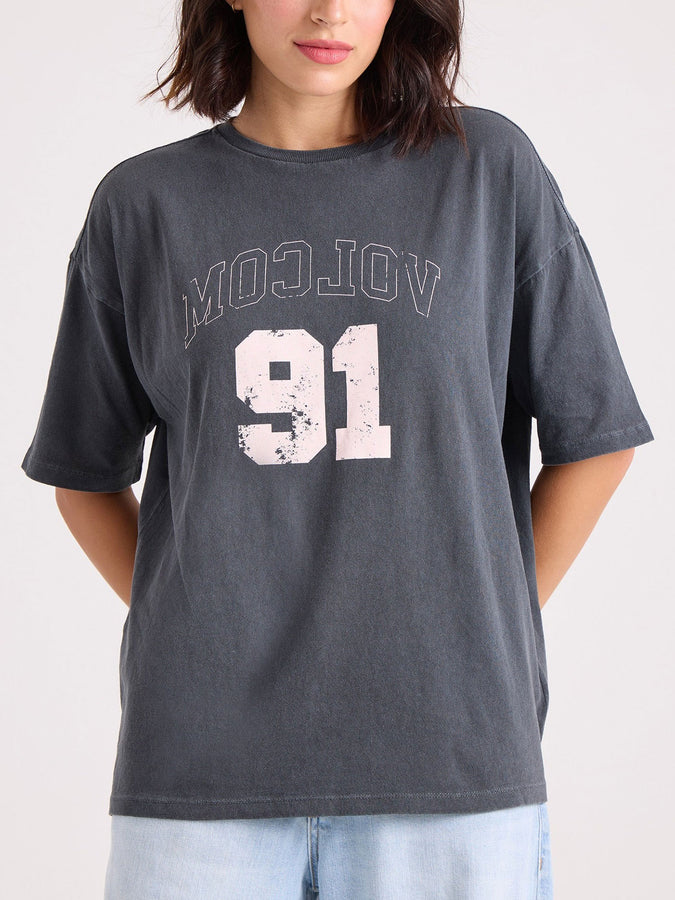 Volcom Line Up Base T-Shirt Fall 2026 | VINTAGE BLACK (VBK)