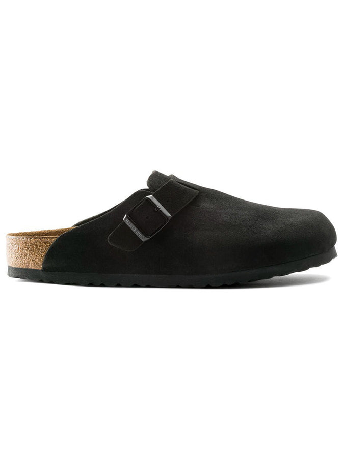 Birkenstock Boston Soft Footbed Suede R Shoes Spring 2024 | BLACK