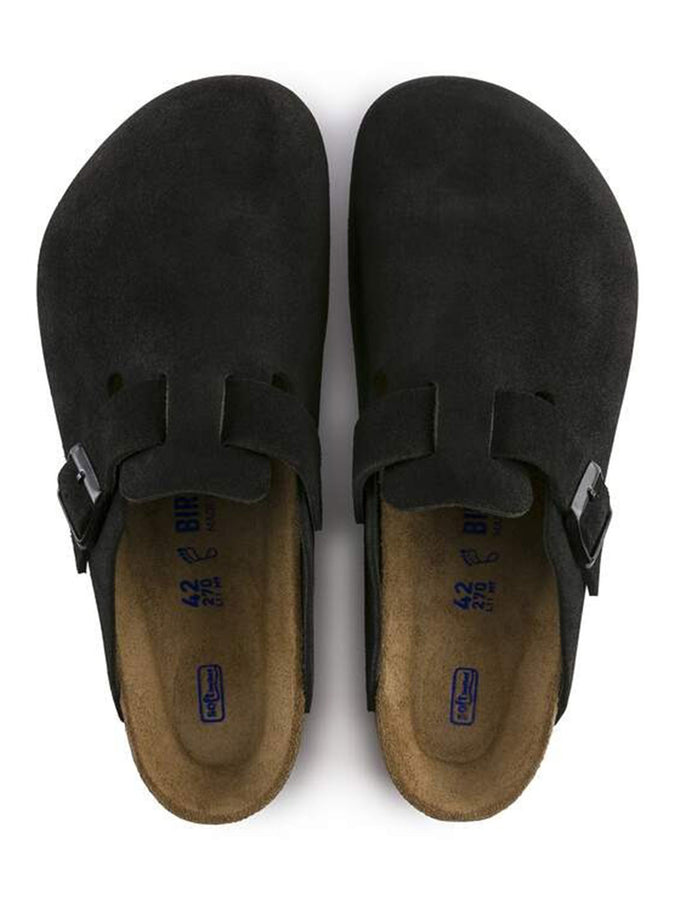 Birkenstock Boston Soft Footbed Suede R Black Shoes Spring 2026 | BLACK