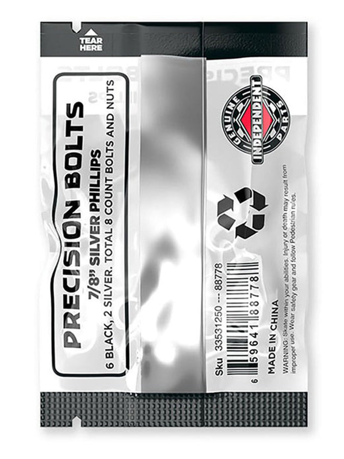 Independent Precision Phillips 7/8'' Black/Silver Bolts | BLACK/SILVER