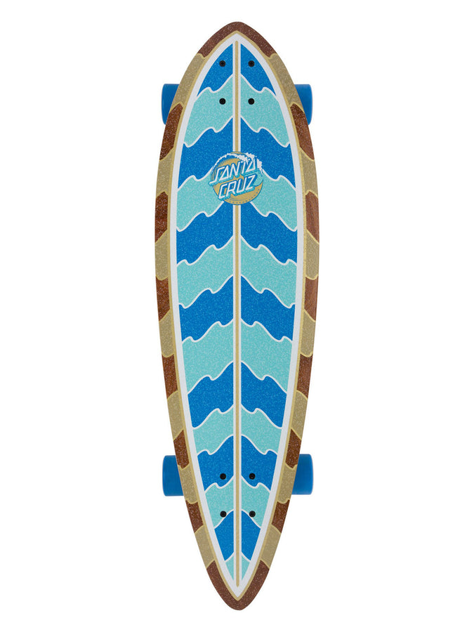 Santa Cruz Long Pintail Stipple Wave Dot Coomplete Cruiser | BLUE