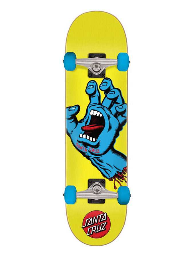 Santa Cruz Screaming Hand Mini 7.75'' Complete Skateboard | YELLOW