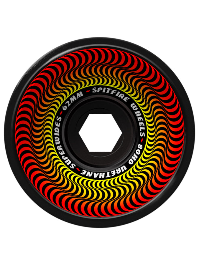 Spitfire 80HD Superwide Black Skateboard Wheels | BLACK