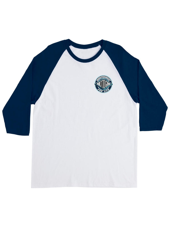Independent For Life Clutch 3/4 L/S T-Shirt Spring 2024 | WHITE/NAVY