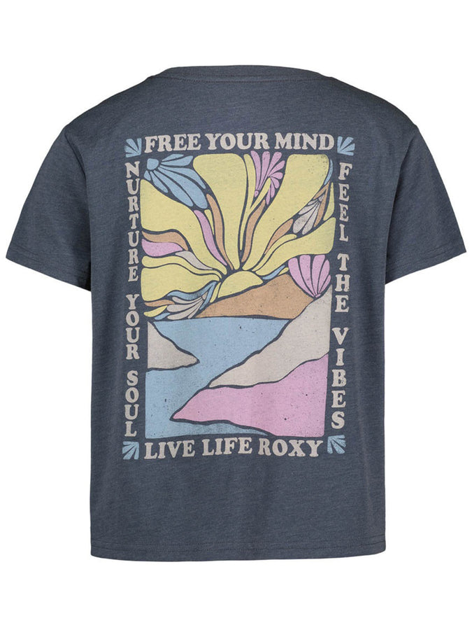 Roxy Free Your Mind T-Shirt (Kids 2-7) Fall 2026 | VINTAGE INDIGO HEATHER (407)
