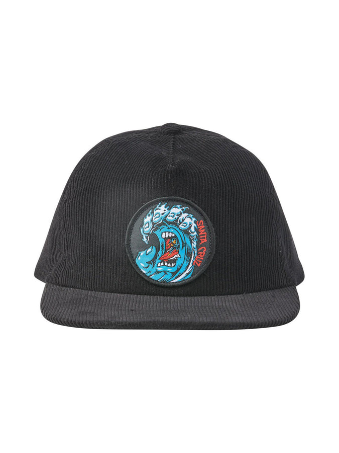 Santa Cruz Screaming Wave Snapback Hat | BLACK