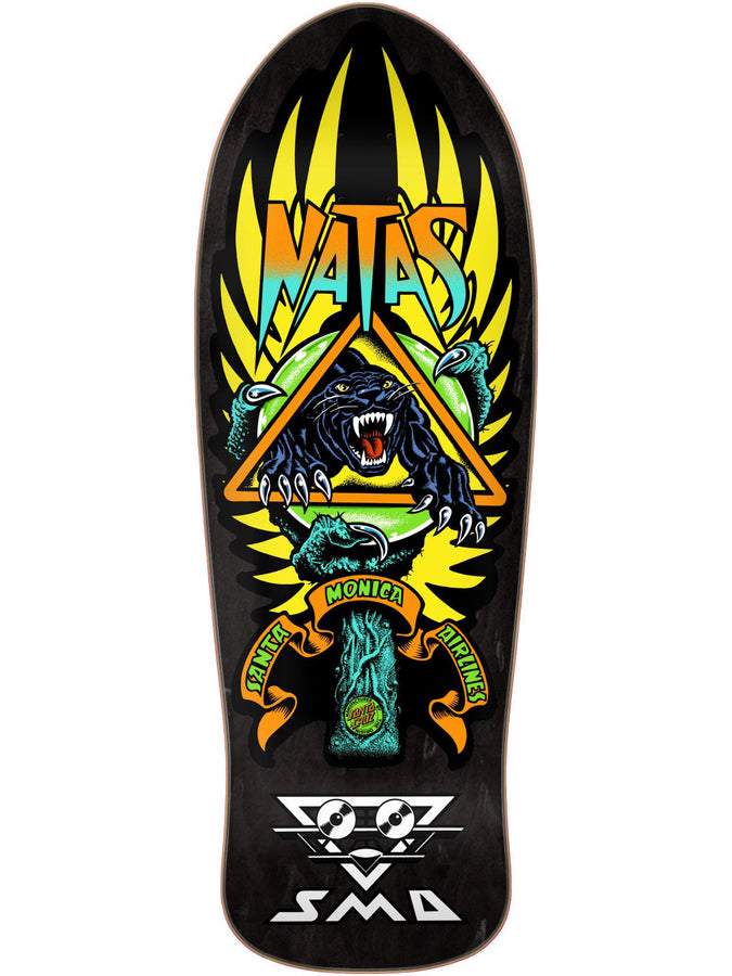 Santa Cruz Natas Panther Lenticular Skateboard Deck | BLACK