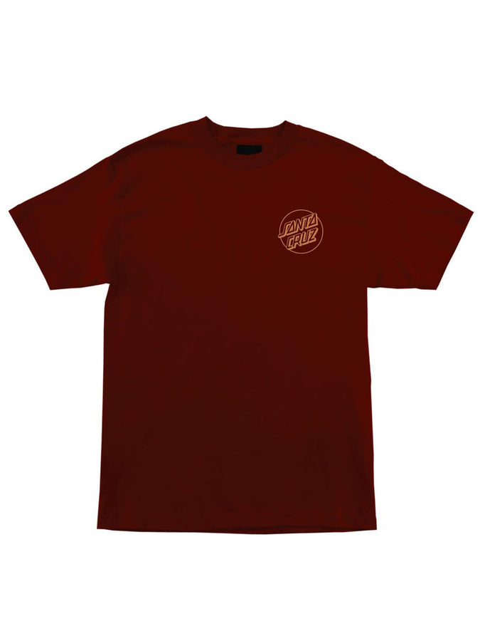 Santa Cruz Opus Dot Short Sleeve T-Shirt Summer 2024 | BURGUNDY / BURNT ORANGE